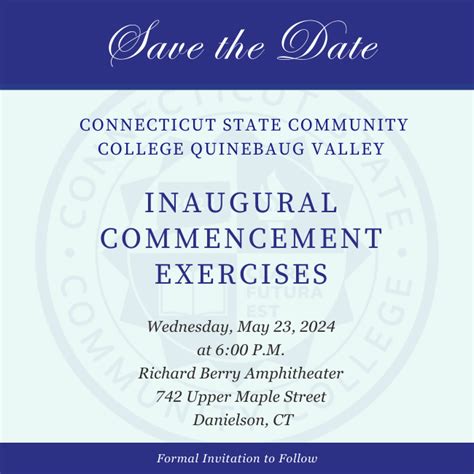 Save The Date 2024 CT State Quinebaug Valley