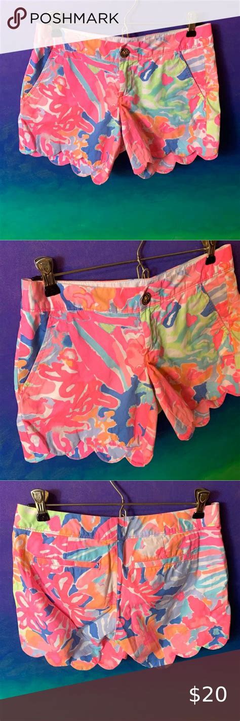 Lilly Pulitzer Neon Pink Floral The Buttercup Short Neon Pink