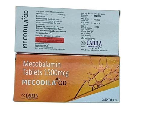 Sublingual Mecobalamin Tablets 1500mcg, 1 X 10 at Rs 21/strip in Surat ...