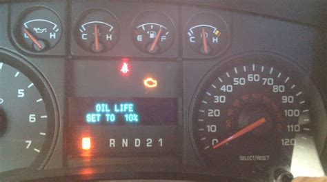 Ford f 150 oil change light reset