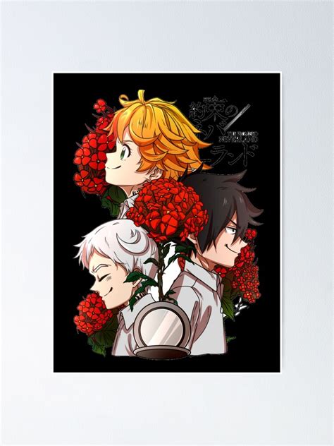 The Promised Neverland Anime Poster For Sale By Anime Nez Redbubble