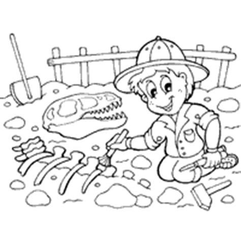 Dinosaur and Paleontologist » Coloring Pages » Surfnetkids