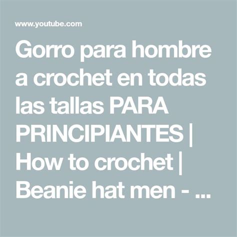 The Words Gorgo Para Hombre As Crochet En Todas Las Talas Para