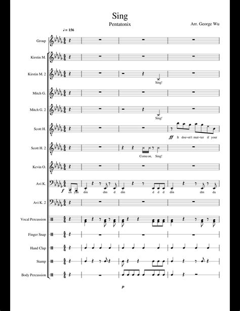 Sing Pentatonix Full Arrangement Sheet Music Download Free In Pdf Or Midi