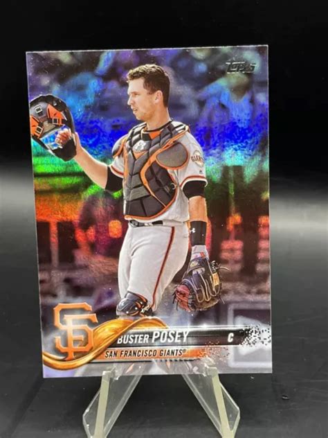 2018 Topps 250 Buster Posey Feuille Arc En Ciel Sp San Francisco