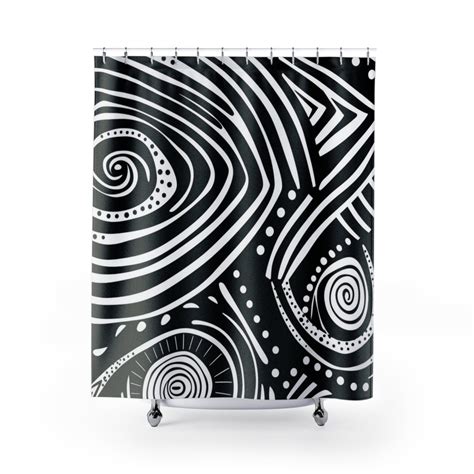 Shower Curtain Black And White Shower Curtain Bathroom Decor