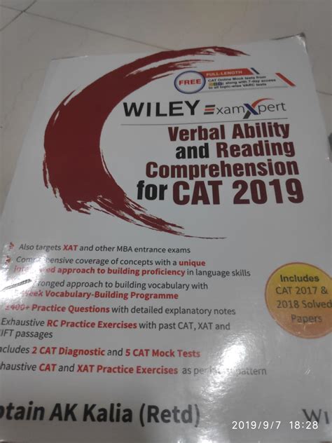 Buy Wiley S Examxpert Verbal Ability And Reading Comprehension For Cat