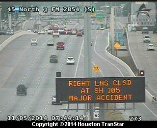 SHOULDER OPEN ON I-45 –TRAFFIC SLOW-745AM | montgomery county police ...