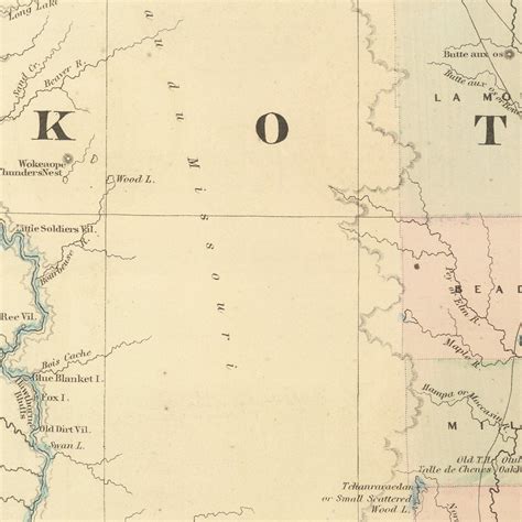 Vintage Map of Dakota Territory 1875 by Ted's Vintage Art