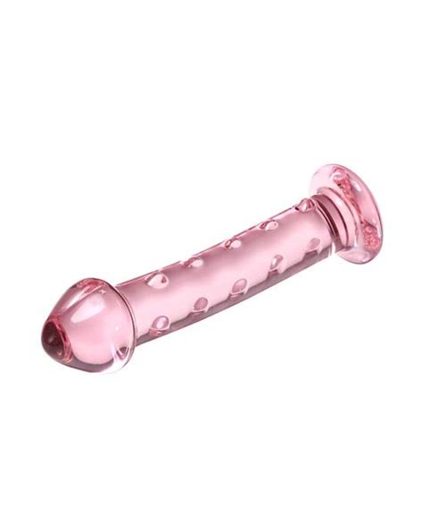 Lucent Spotted Glass Dildo O MY