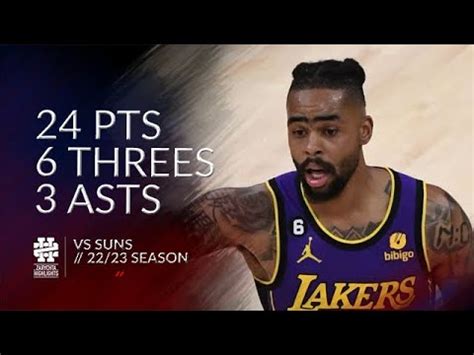 D Angelo Russell 24 Pts 6 Threes 3 Asts Vs Suns 22 23 Season YouTube