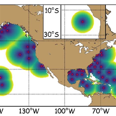 The Locations Of The 51 National Data Buoy Center Ndbc Buoys Red Download Scientific Diagram