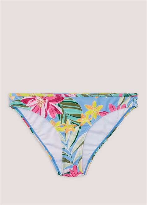 Multicoloured Tropical Floral Bikini Bottoms Matalan