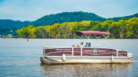 24 13 Passenger 115 Hp Mercury 4 Stroke Engine Maroon Tritoon