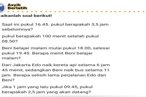 Kunci Jawaban Matematika Kelas Sd Mi Halaman Asyik Berlatih Nomor