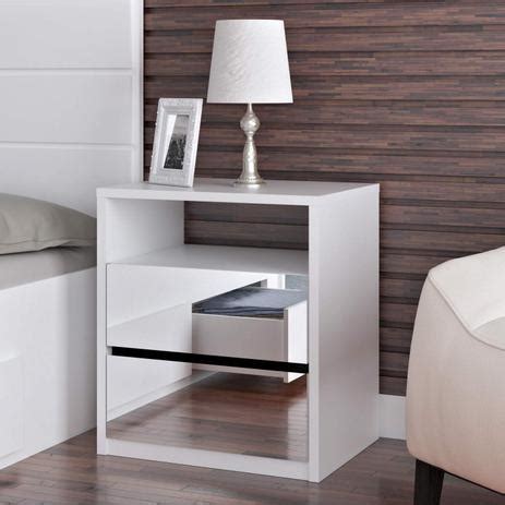 Mesa de Cabeceira Espelhado 2 Gavetas 807E Foscarini Branco Móveis