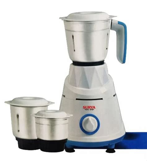 Surya Xpert 500W Mixer Grinder 3 Jars White For Wet Dry Grinding