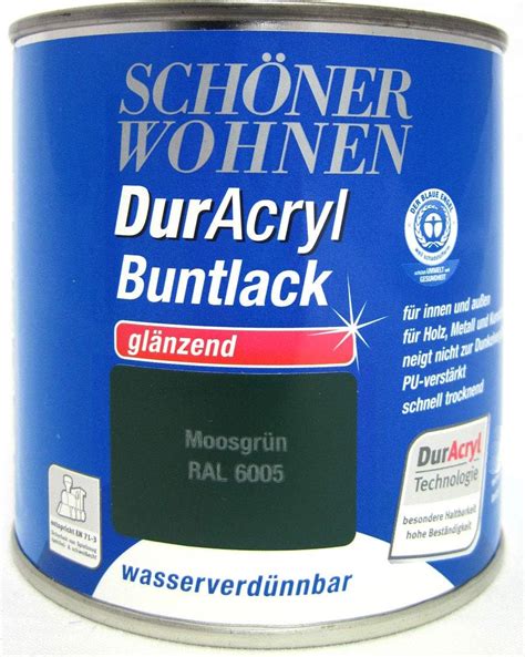 Duracryl Buntlack Moosgr N Ml Ral Gl Nzend Sch Ner Wohnen