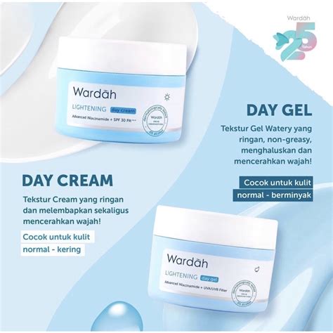 Wardah Lightening Day Cream SPF30 PA Night Cream 30g Day Gel