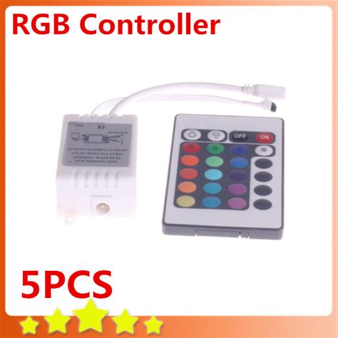 Купить 5 шт/много dc12v 24key rgb контроллер ir пульт диммер для rgb ...
