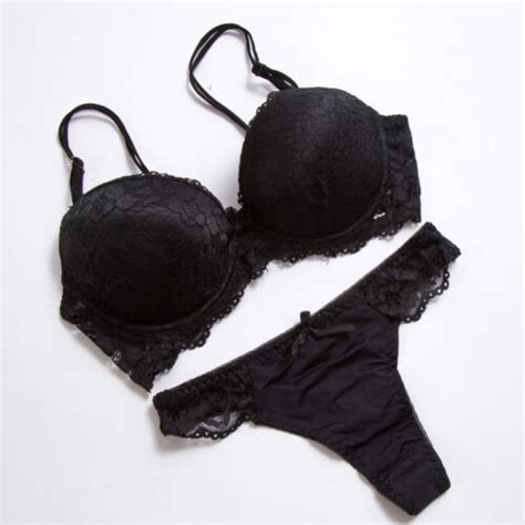 Sexy Lace Lingerie Set Embroidery Deep V Padded Extreme Push Up Bra Panty Sets Ebay