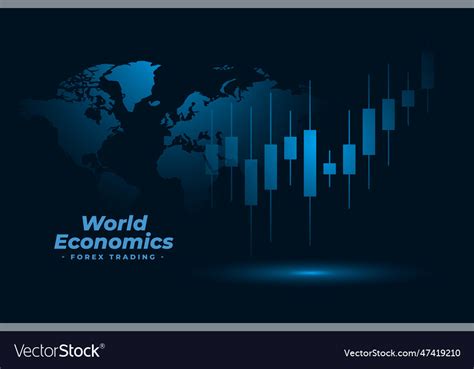 Forex trading graph background for world Vector Image