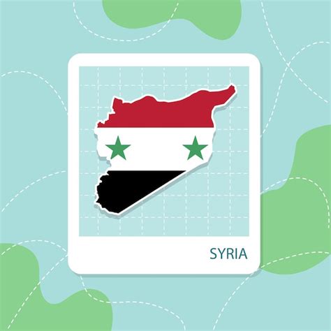 Premium Vector Stickers Of Syria Map With Flag Pattern In Frame