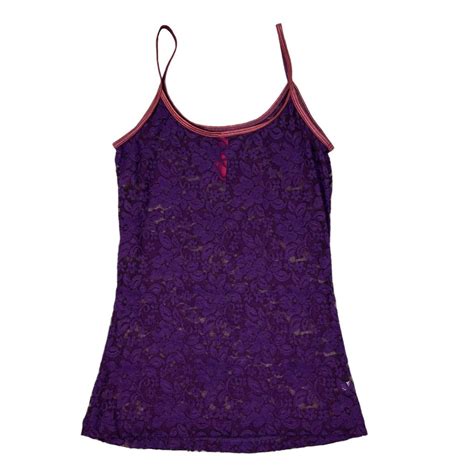 Ruby Ribbon Purple Lace Camisole Cami Sz Sm Depop