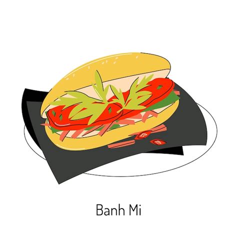 Premium Vector Bright Vector Illustration Of Asian Food Vietnamese