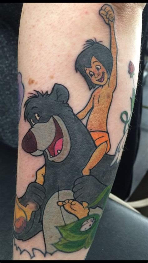 Baloo And Mowgli From Disneys The Jungle Book Done This Morning In The