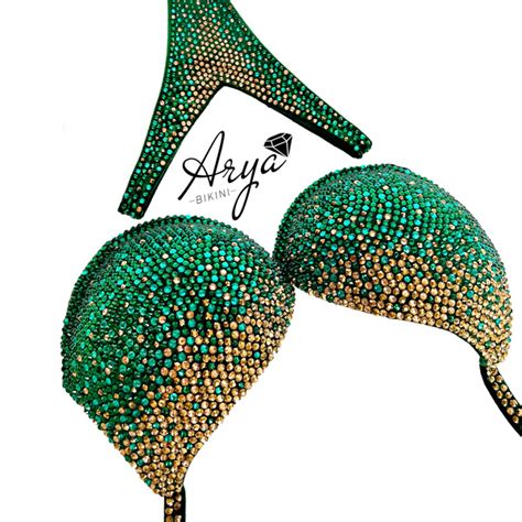 Stage Bikini Cinnamon Orange Bikini Wellness Fitness