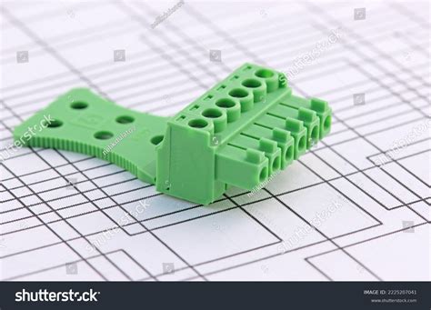 Connectors Connecting Cable Electrical Diagram Closeupsoft Stock Photo ...