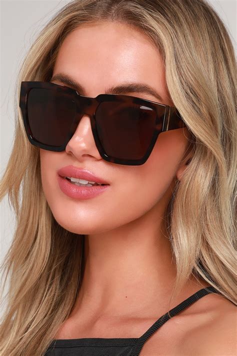 Cute Tortoise Sunglasses Oversized Sunnies Chunky Sunglasses Lulus