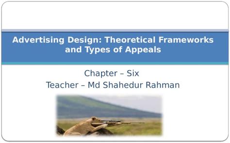 Pptx Advertising Design Theoretical Frameworks And Types Of Appeals