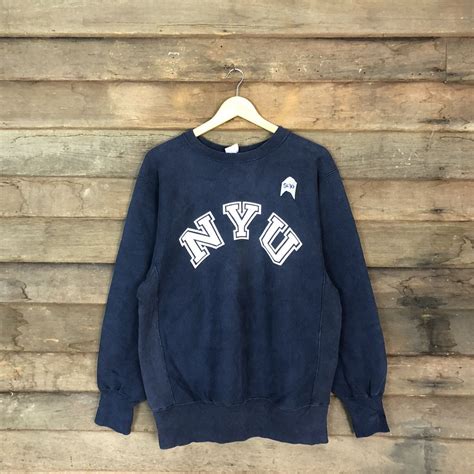 Vintage DL NYU Champion Reverse Weave vintage Sweatshirt #5630 | Grailed