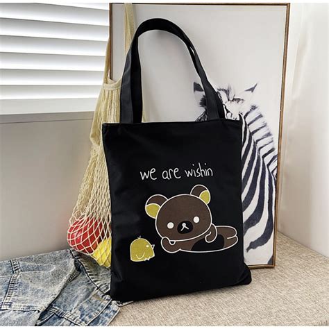 Korean New Fashion Canvas Tote Bag Canvas Shoulder Bags Simple With