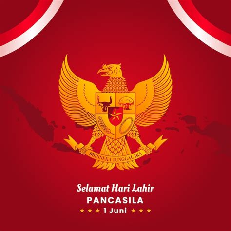 Fondo Feliz Del D A De Pancasila Con Banderas Indonesias E Ilustraci N