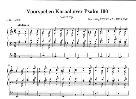 Kamp Evert Van De Deel 37 Psalmbewerkingen Deel 5 Psalm 100 101