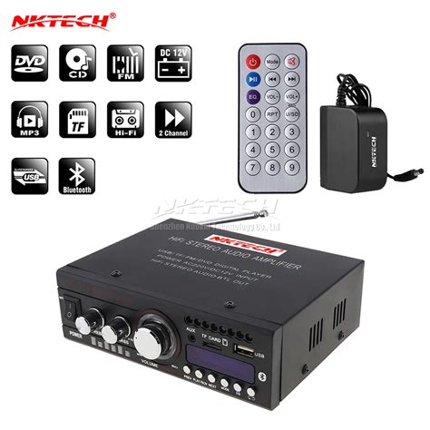 Nktech Hy 806 Car Power Amplifier Bluetooth Digital Audio Player 20w