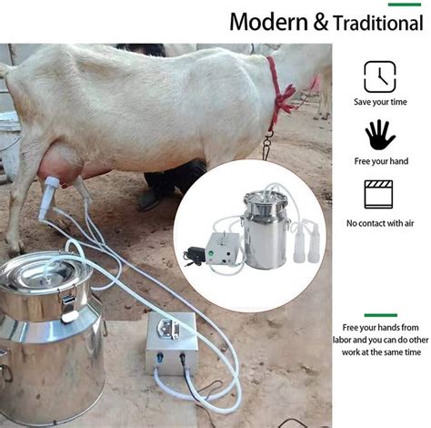 N B 5l Dual Head Milking Machine Stainless Steel Sheep Goat Milker