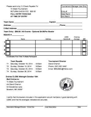 Fillable Online 2014 Entry Form Xls Fax Email Print PdfFiller