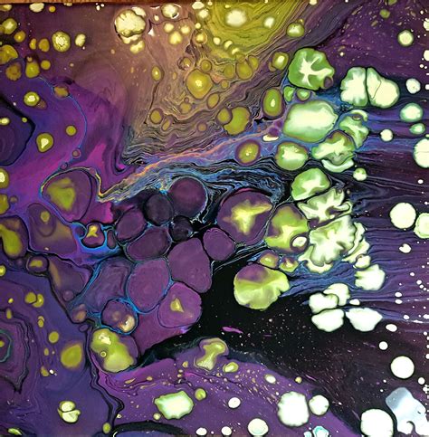 Fluid Art Acrylic Pour Space Frogs Watch The Process Of This Poor On