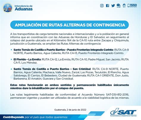 Sat Guatemala On Twitter La Intendencia De Aduanas Comparte La