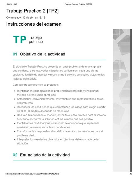 Examen Trabajo Pr Ctico Tp Trabajo Pr Ctico Tp