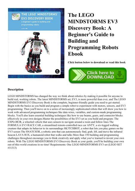 Read The Lego Mindstorms Ev3 Discovery Book A Beginners Guide To