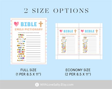 Bible Emoji Pictionary Bible Game For Kids Teens Adults Etsy Uk