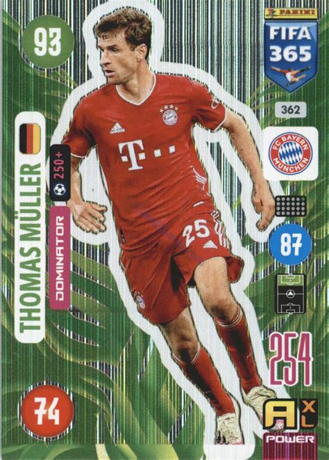 FOOTBALL SOCCER Thomas Müller 2021 FIFA 365 Adrenalyn Dominator 362