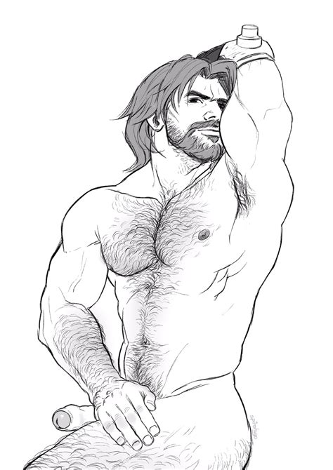 Rule 34 1boy 2021 Abs Activision Arm Behind Head Armpit Hair Bara Barazoku Beard Biceps Big