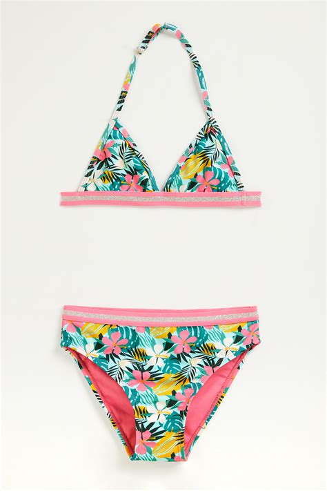 M Dchen Bikini Mit Muster Wefashion