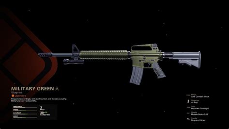 Military Green Cod Warzone And Black Ops Cold War Weapon Blueprint